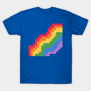 Rainbow Curve Pixel Art T-Shirt